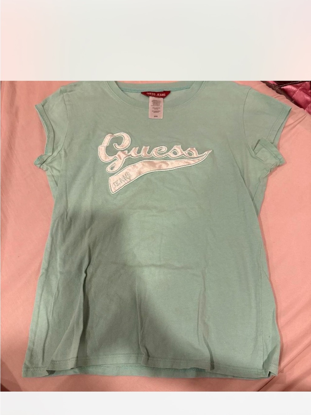 Guess Mint Green Logo Tee - Women